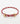 Red & white braided cord bracelet